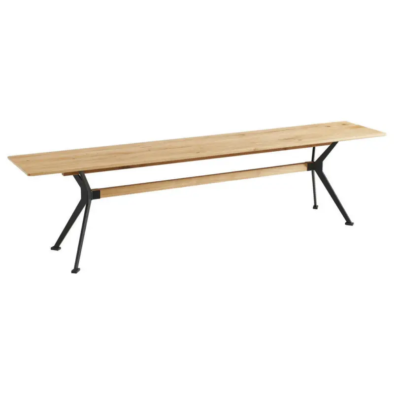 Sitzbank 220/45/35 cm in Schwarz, Eichefarben