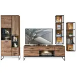 XXXLutz Lauterach - Ihr Möbelhaus bei Bregenz Wohnwand 320/196/48 cm in Graphitfarben, Eichefarben