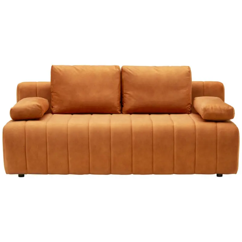 Schlafsofa in Velours Rostfarben