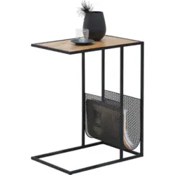 Beistelltisch in Metall, Holzwerkstoff 48/32/60 cm