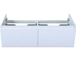 Waschbeckenunterschrank Sanox Frozen 40x120x45 cm ohne Waschbecken weiß hochglanz