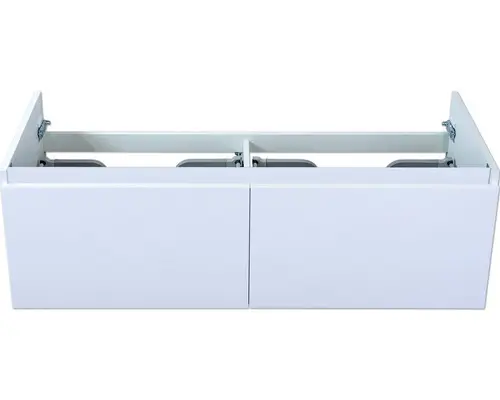 Waschbeckenunterschrank Sanox Frozen 40x120x45 cm ohne Waschbecken weiß hochglanz