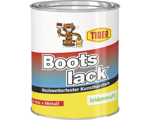 Tiger Bootslack seidenmatt RAL 9005 tiefschwarz 750 ml