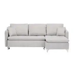 Ecksofa in Struktur Grau