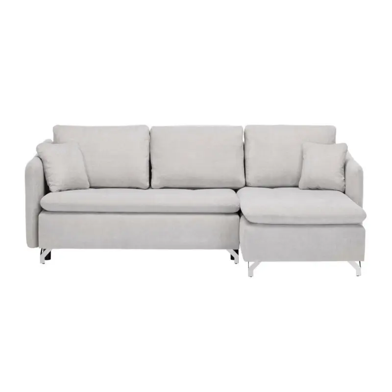 Ecksofa in Struktur Grau