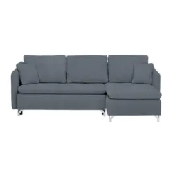 Ecksofa in Struktur Blau