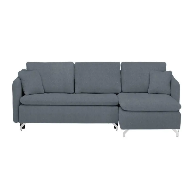Ecksofa in Struktur Blau