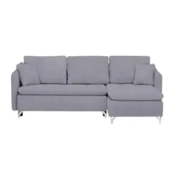 Ecksofa in Struktur Grau