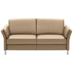 Dreisitzer-Sofa in Echtleder Creme