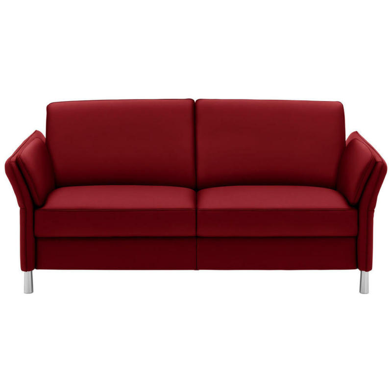 Dreisitzer-Sofa in Echtleder Rot