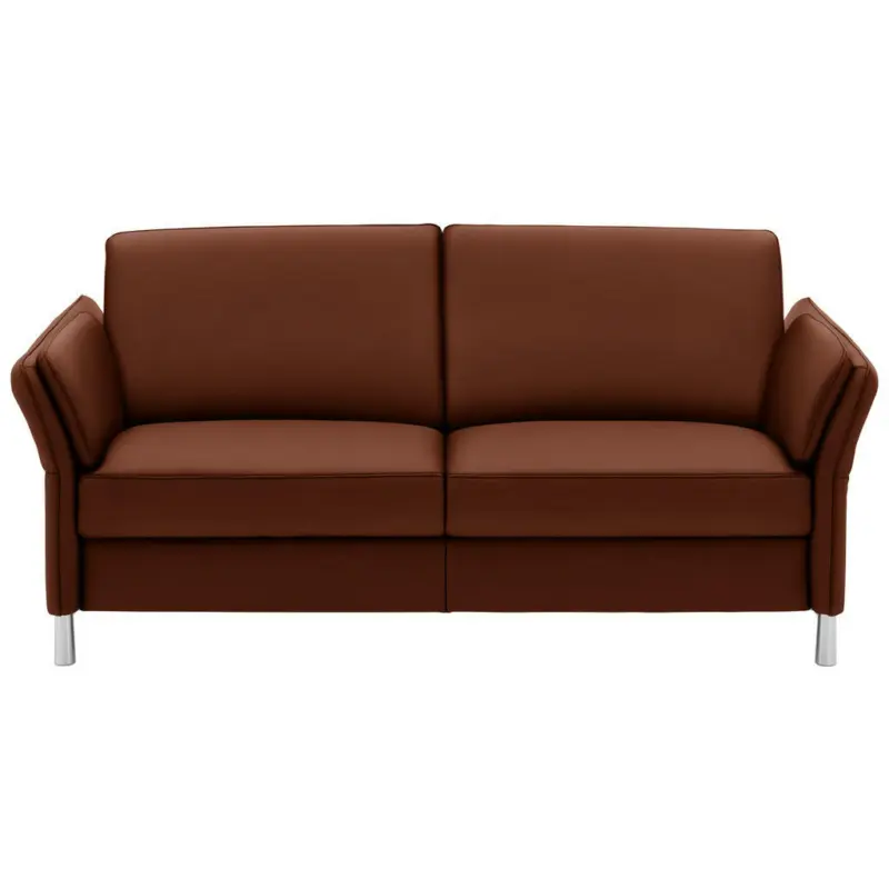 Dreisitzer-Sofa in Echtleder Dunkelorange