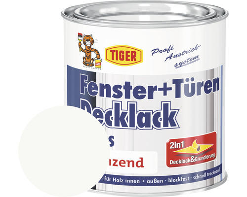 Tiger Fenster+Türen Decklack G RAL 9016 verkehrsweiß 375 ml