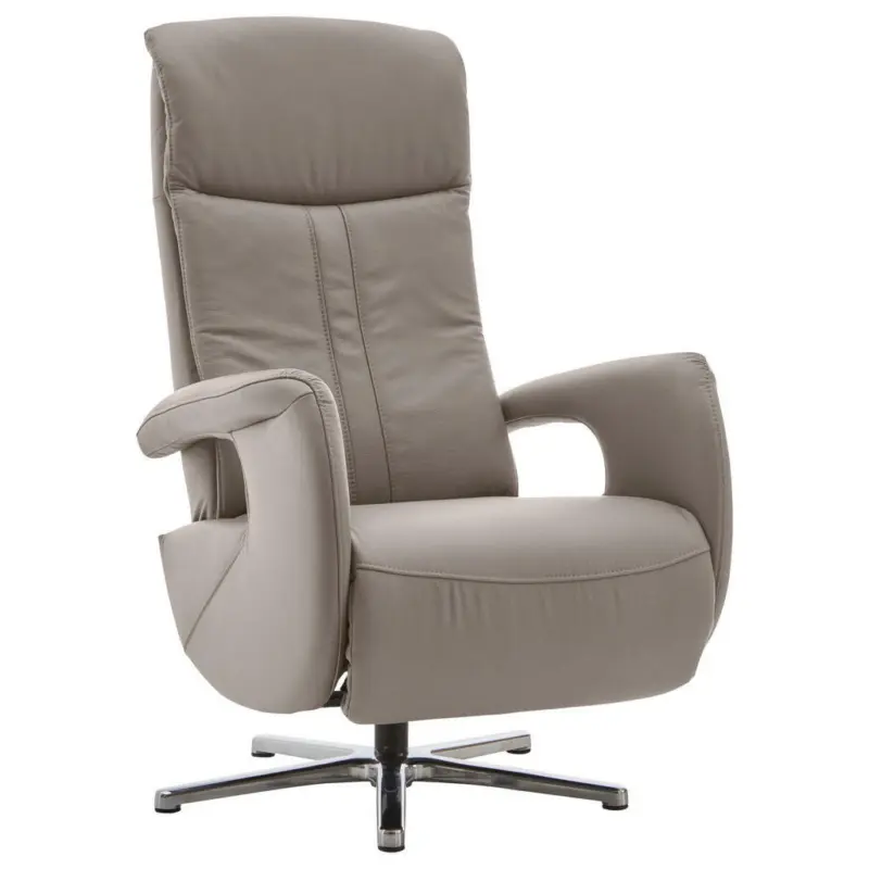 Relaxsessel in Leder Grau