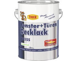 Tiger Fenster+Türen Decklack seidenmatt RAL 9016 verkehrsweiß 2,5 l