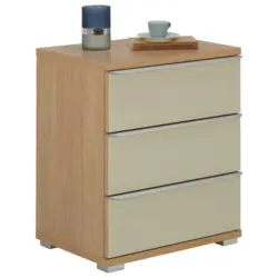 Nachtk&auml;stchen in Eichefarben, Sandfarben