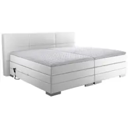 Boxspringbett 200/200 cm in Wei&szlig;