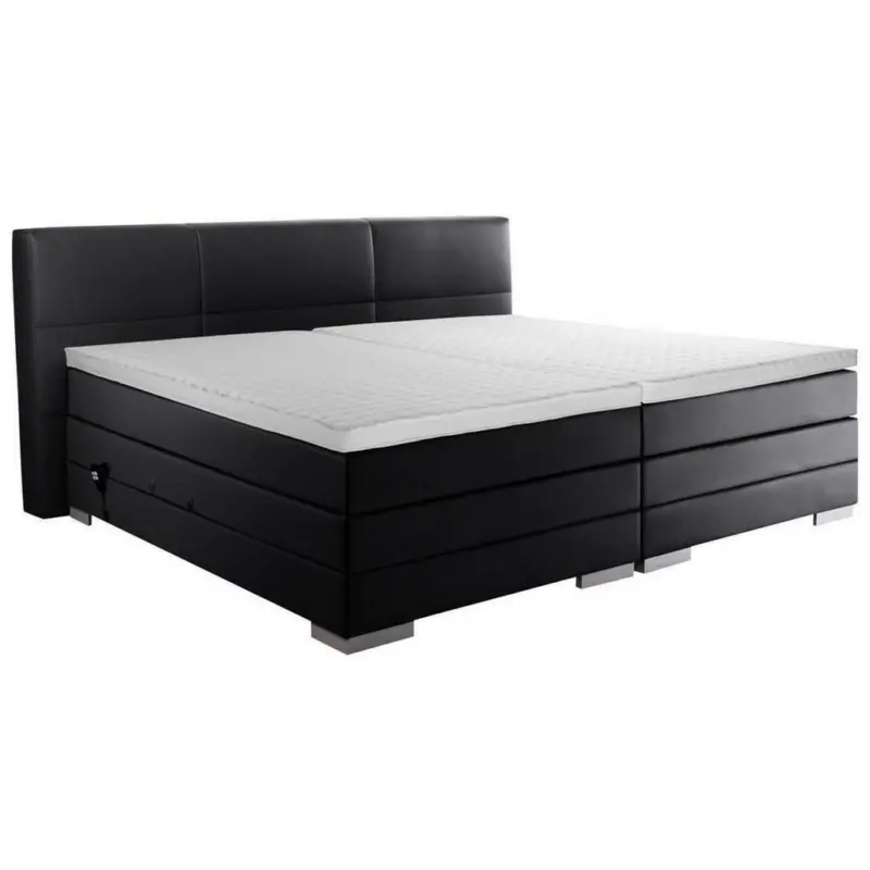Boxspringbett 200/200 cm in Schwarz