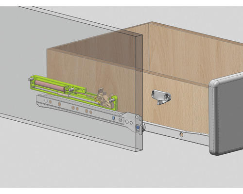 Einzugsdämpfer Optifit für Schubkästen und Auszüge Optikult