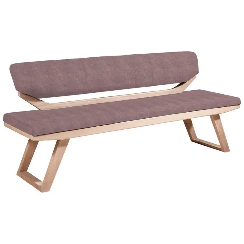 Sitzbank 190/81/56 cm in Aubergine