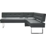 XXXLutz Lauterach - Ihr M&ouml;belhaus bei Bregenz Eckbank 200/158 cm in Grau, Edelstahlfarben