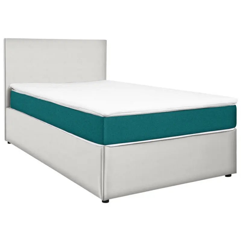 Boxbett 120/200 cm in Türkis, Weiß