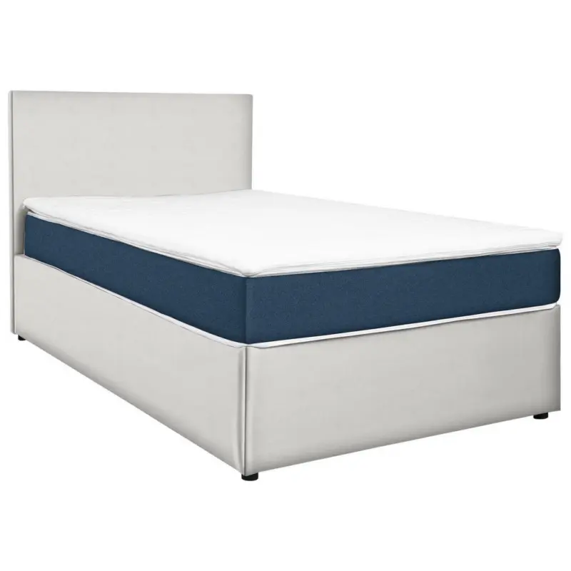 Boxbett 120/200 cm in Blau, Weiß
