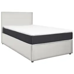 Boxbett 120/200 cm in Anthrazit, Weiß