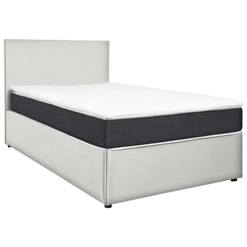 Boxbett 120/200 cm in Anthrazit, Weiß