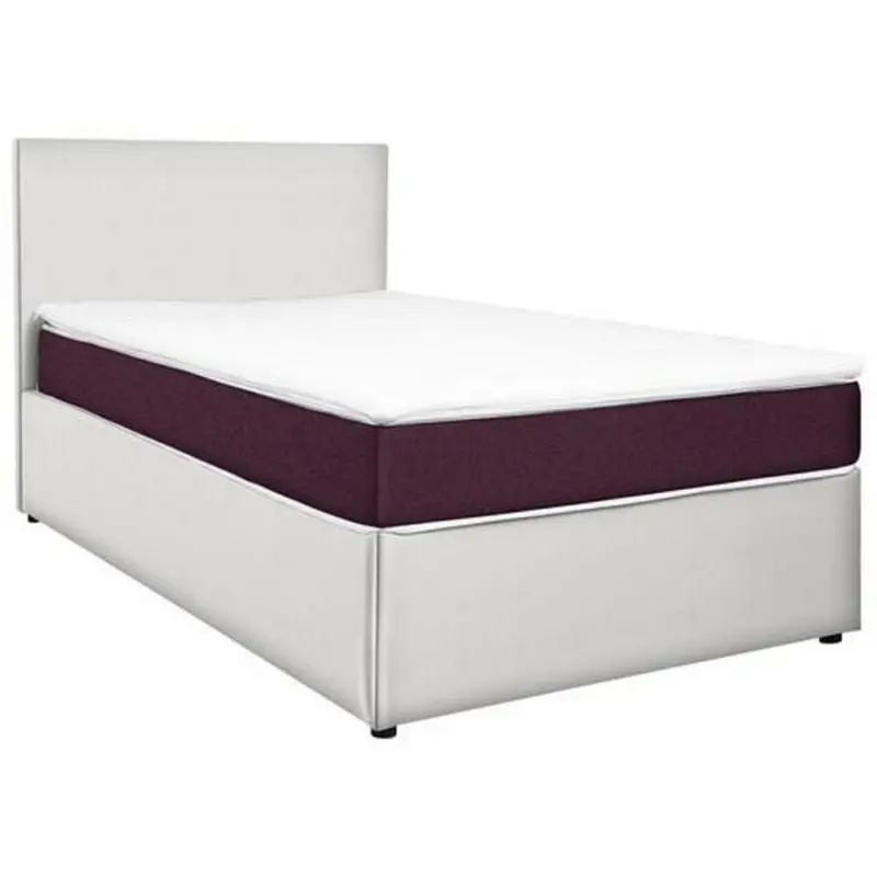 Boxbett 160/200 cm in Weiß, Brombeere