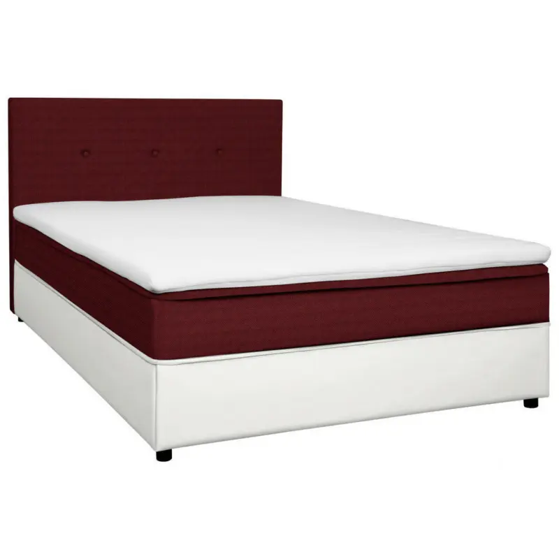 Boxbett 120/200 cm in Rot, Weiß