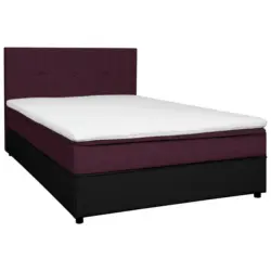 Boxbett 140/200 cm in Schwarz, Brombeere