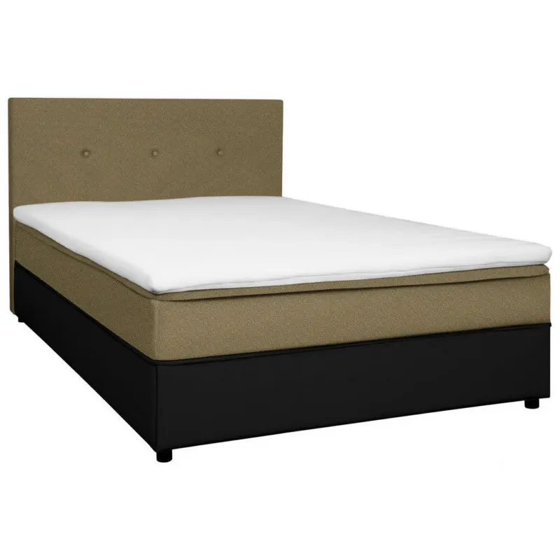 Boxbett 140/200 cm in Gelb, Schwarz