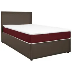 Boxbett 120/200 cm in Grau, Rot