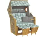 Hornbach Strandkorb deVries Trend 45 Stoff 749 Holz 120 x 80 x 160 cm grün