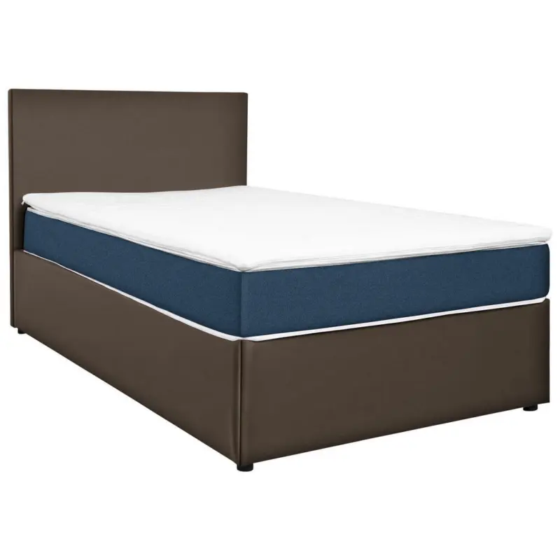 Boxbett 140/200 cm in Blau, Grau