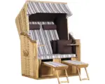 Hornbach Strandkorb deVries Trend 10+ Stoff 741 Holz 120 x 80 x 160 cm braun