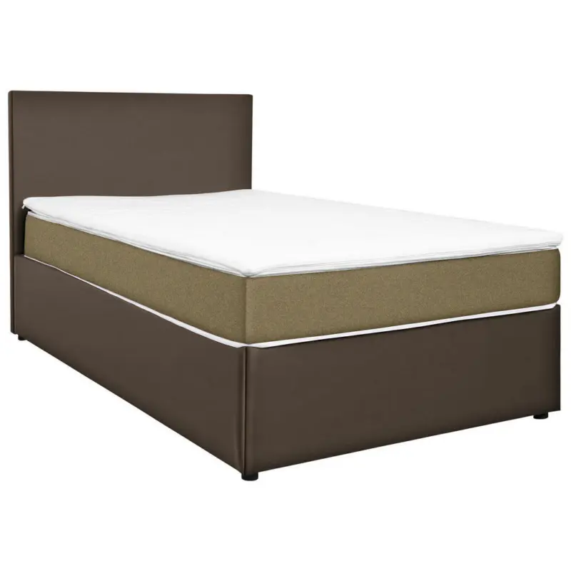 Boxbett 140/200 cm in Gelb, Grau