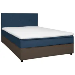 Boxbett 180/200 cm in Blau, Grau