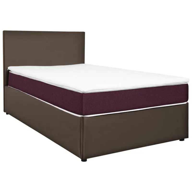 Boxbett 180/200 cm in Grau, Brombeere