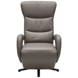 Relaxsessel in Leder Grau