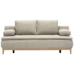 Boxspringsofa in Webstoff Beige