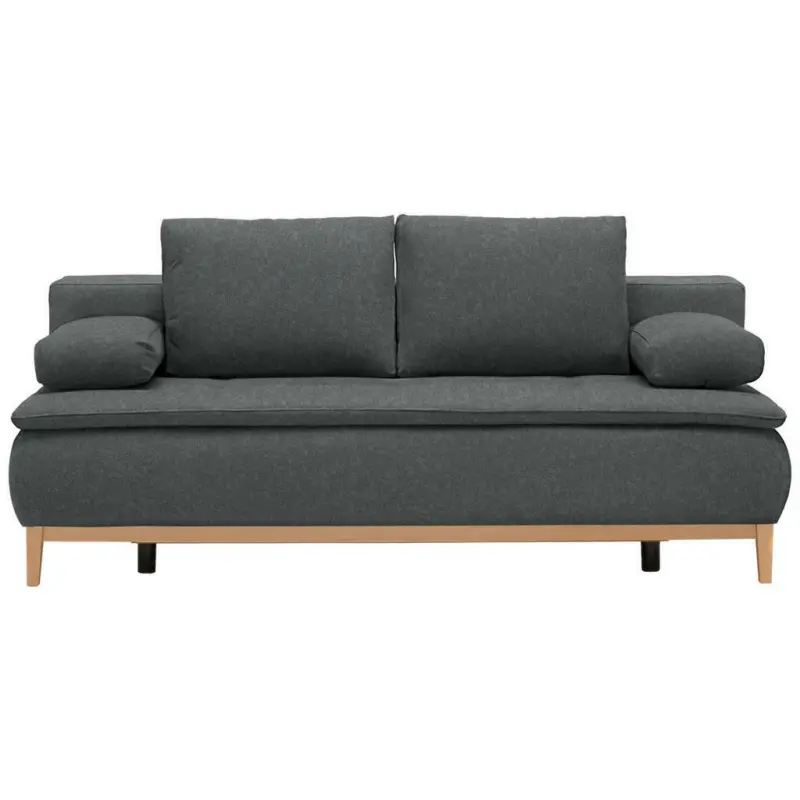 Boxspringsofa in Webstoff Grau