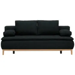 Boxspringsofa in Webstoff Anthrazit