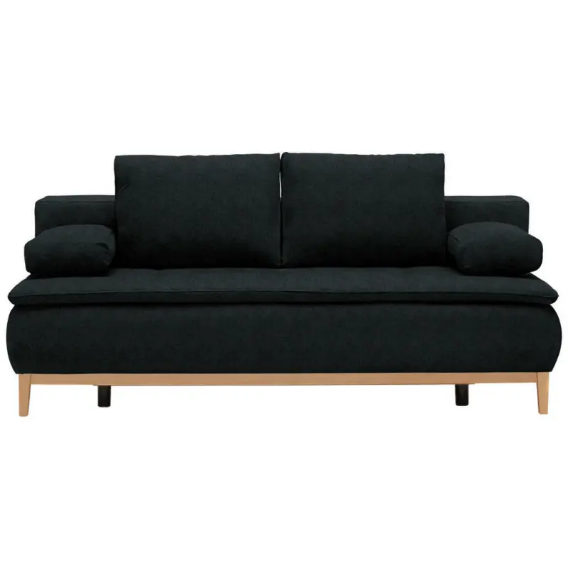 Boxspringsofa in Webstoff Anthrazit