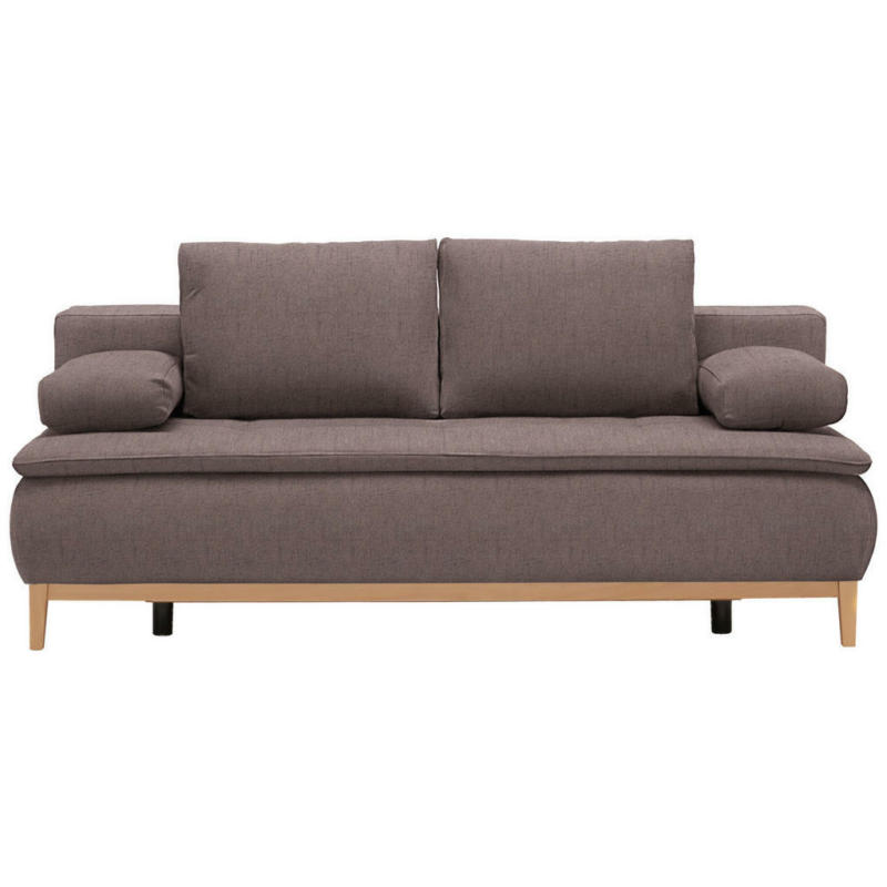 Boxspringsofa in Webstoff Braun