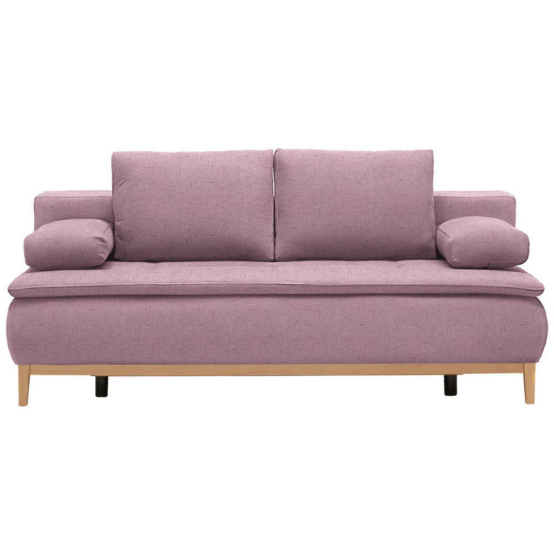 Boxspringsofa in Webstoff Rosa