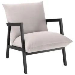 Sessel in Mikrofaser Hellgrau