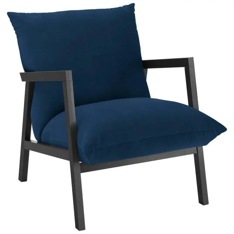 Sessel in Mikrofaser Dunkelblau