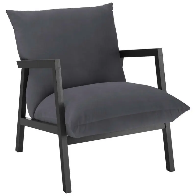 Sessel in Mikrofaser Dunkelgrau