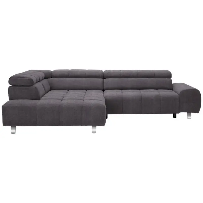 Ecksofa in Webstoff Anthrazit